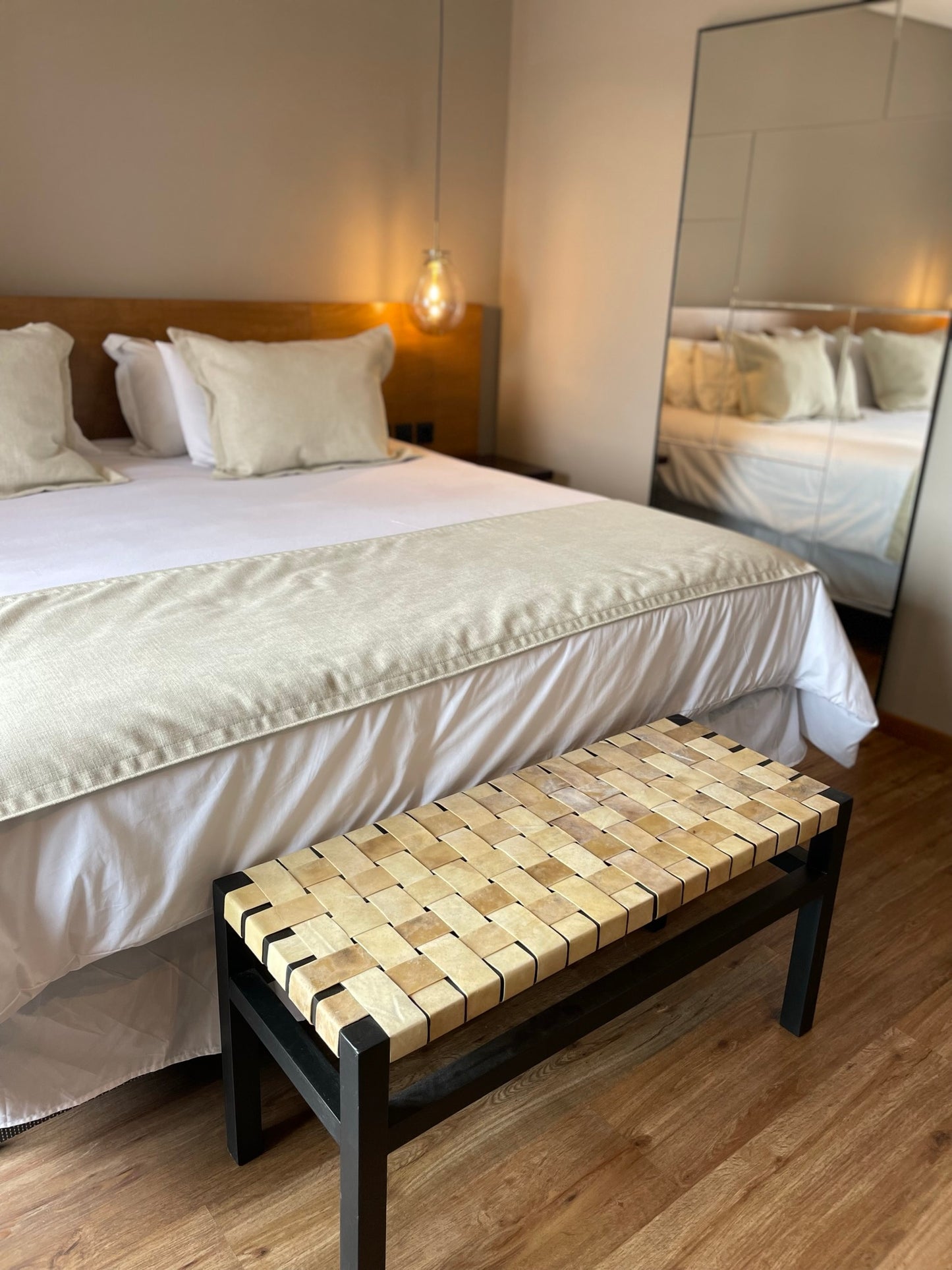 Banqueta Trenza en Lonja natural