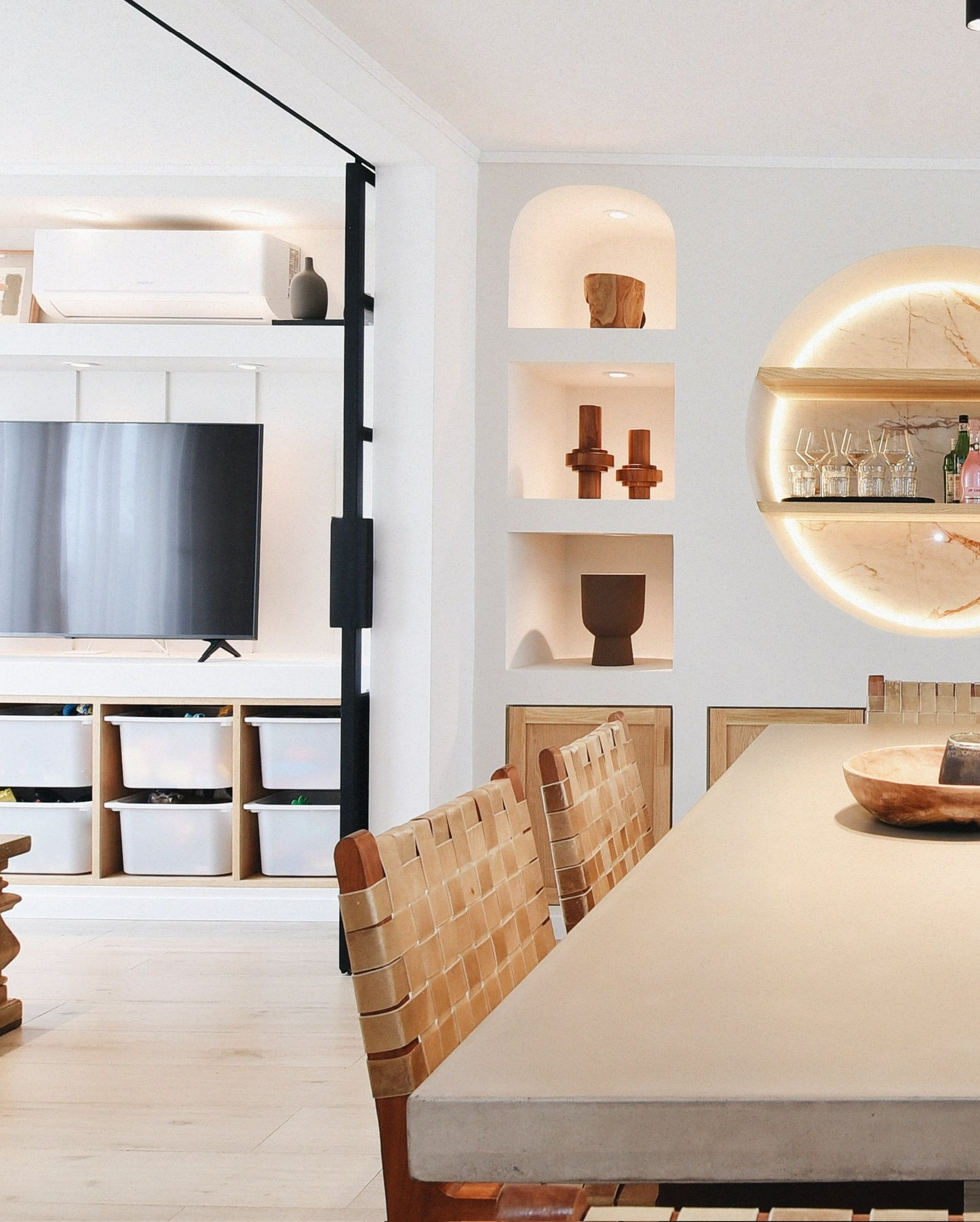 Silla de comedor Trenza en cuero