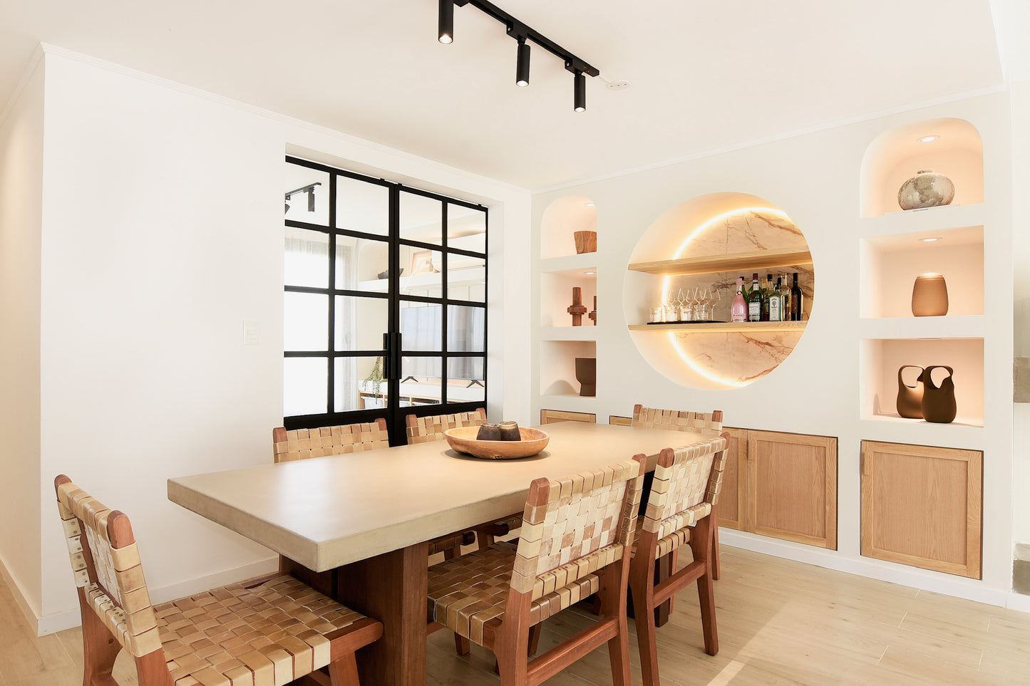 Silla de comedor Trenza en cuero