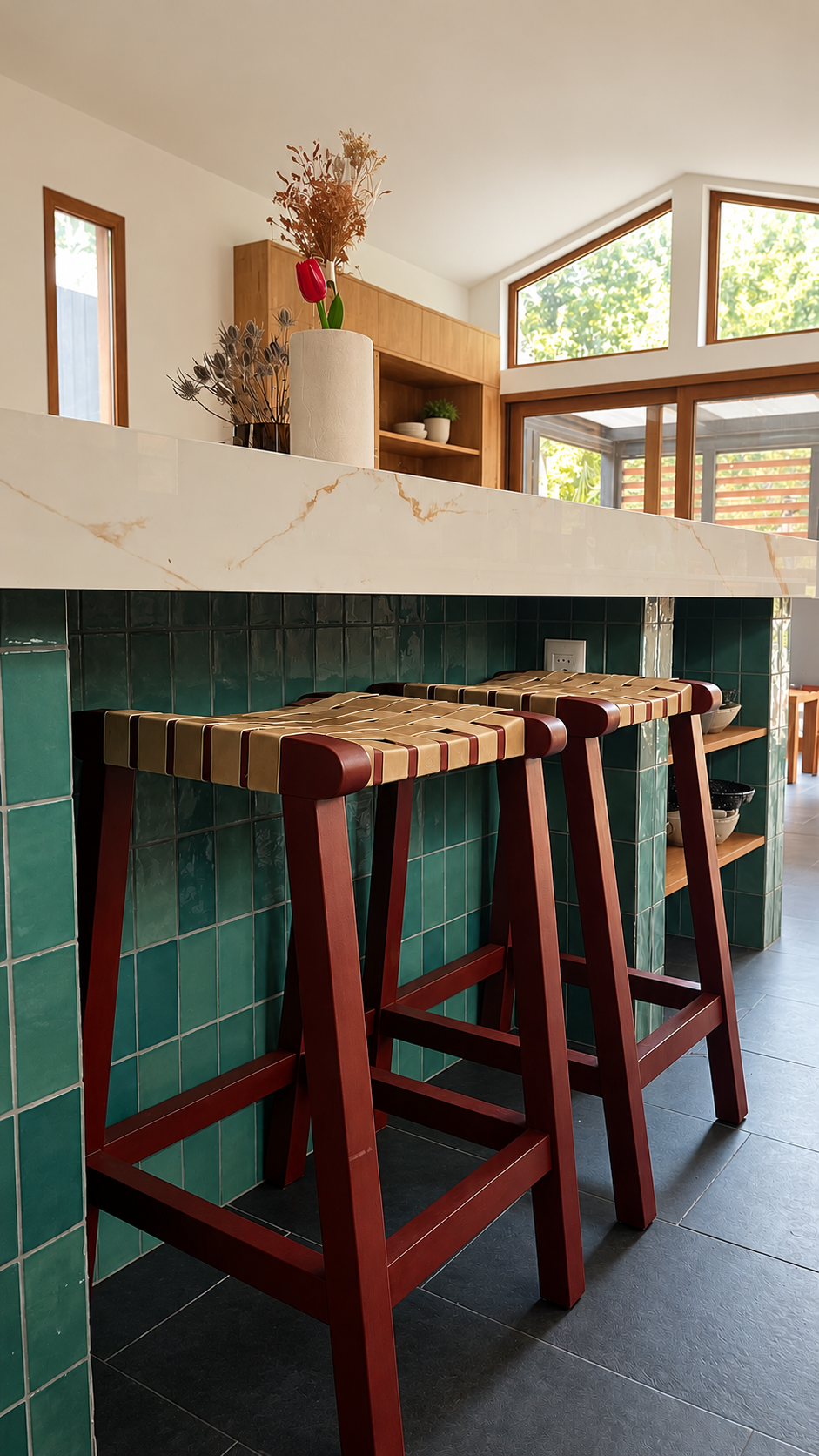 Banqueta de barra Trenza en Lonja