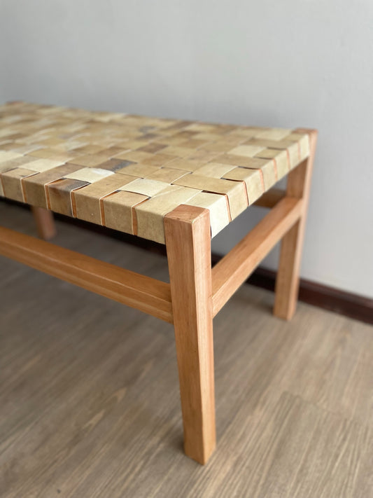 Banqueta Trenza en Lonja natural 140*040