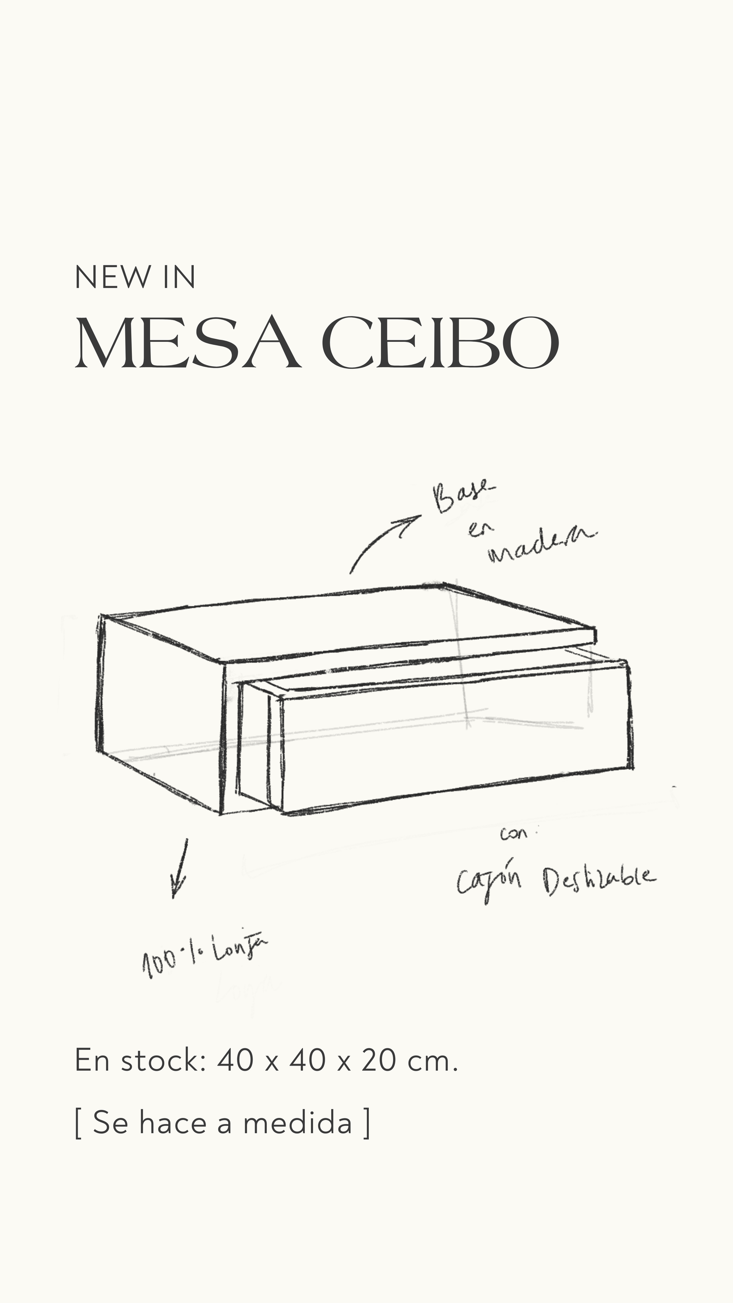 Mesa de luz Ceibo [Flotante]